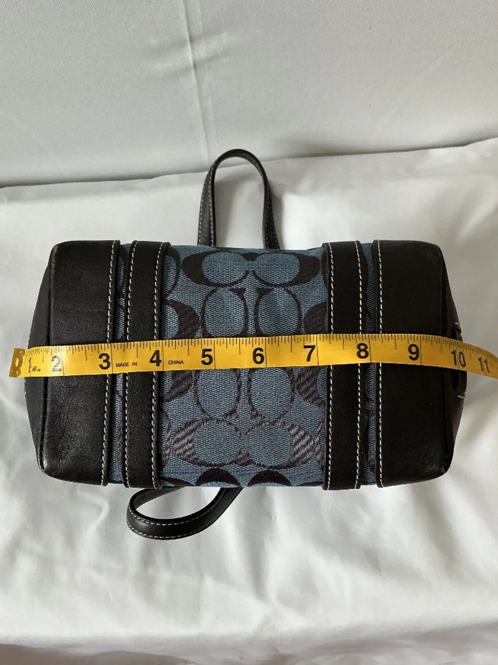 VINTAGE Y2K Coach Hampton Mini Signature Tote Blue Canvas 6043 (Oct 2002)